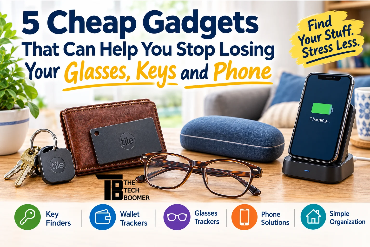Image of a wallet, phone and glasses