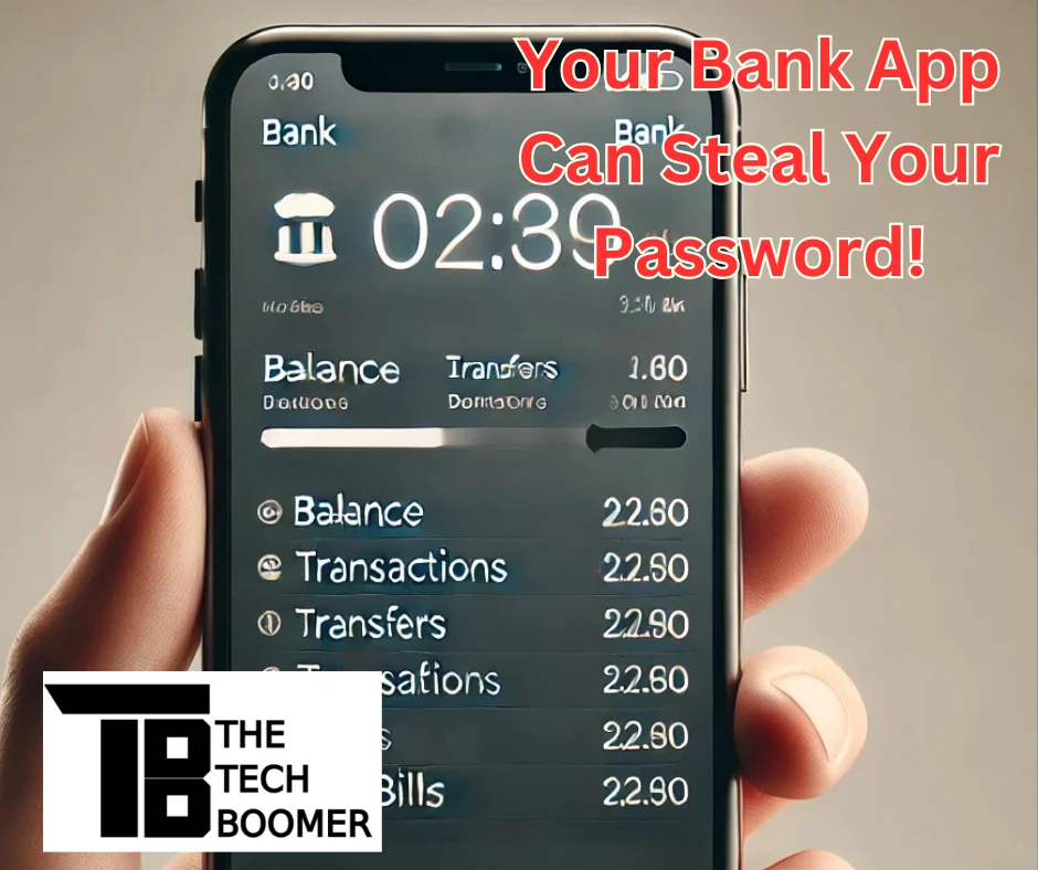 a cell phone with a PWA bank app on it