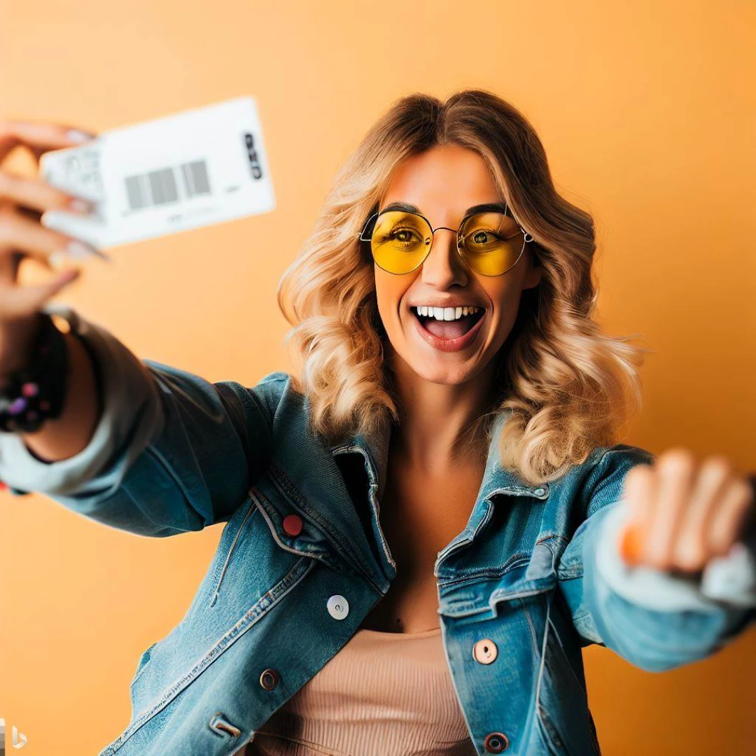 woman with Ticket photo